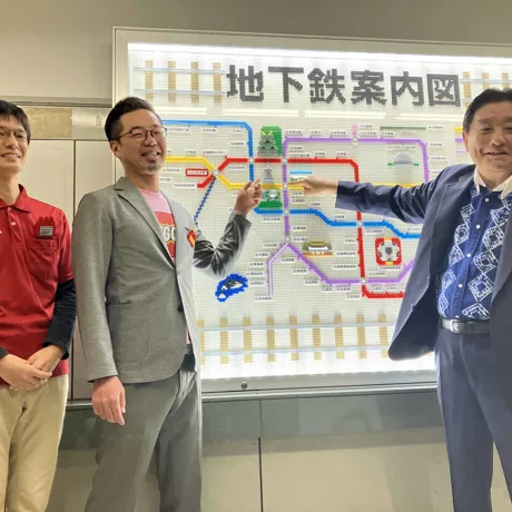 地下鉄案内図 贈呈式の模様 (1)